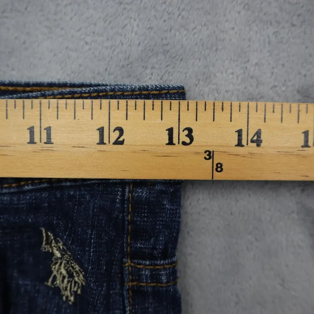 US Polo Assn Shorts Youth 10 Blue Denim Boys Jean Pants Long Grunge Baggy